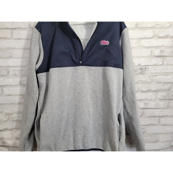 Fade‎ Golf N' Stuff Workshop Sz Large Pullover Sweatshirt Fade 1/4 Zip Navy Gray - Picture 8 of 10